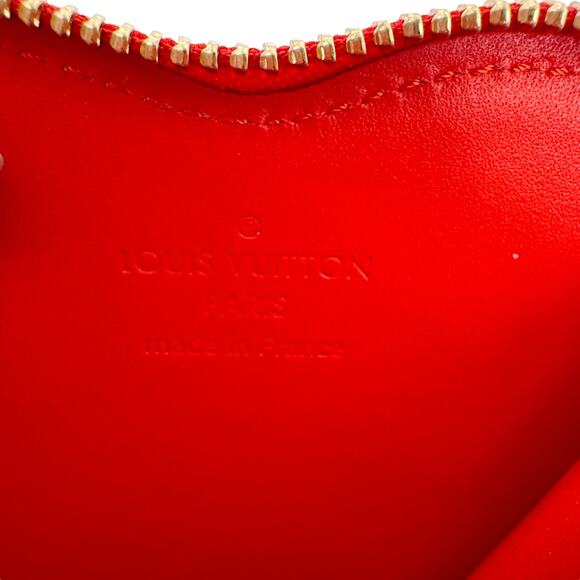 LOUIS VUITTON Vernis Heart Coin Purse Orange Sunset - Picture 8 of 15